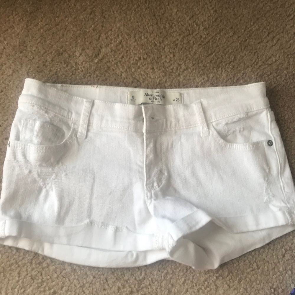 White Abercrombie Shorts